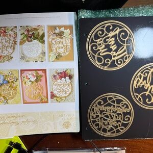 NWOT Anna Griffin - Grateful Calligraphic Sentiment Dies - 3 pieces